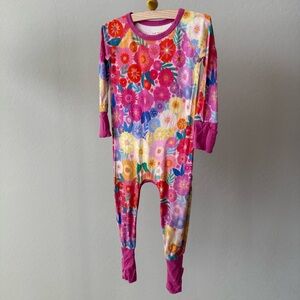 Little Sleepies Rainbow Blooms Crescent Zippy | Sz 6-12 mo